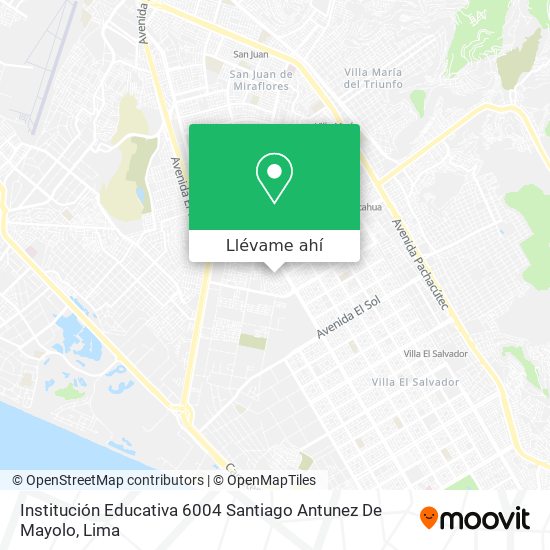 Mapa de Institución Educativa 6004 Santiago Antunez De Mayolo