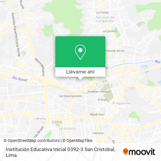 Mapa de Institución Educativa Inicial 0392-3 San Cristobal