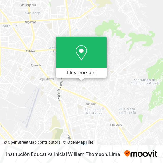 Mapa de Institución Educativa Inicial William Thomson