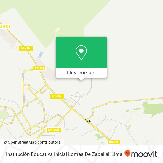 Mapa de Institución Educativa Inicial Lomas De Zapallal