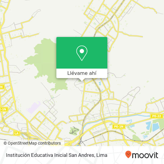 Mapa de Institución Educativa Inicial San Andres