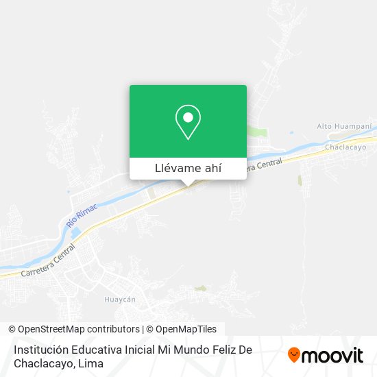 Mapa de Institución Educativa Inicial Mi Mundo Feliz De Chaclacayo