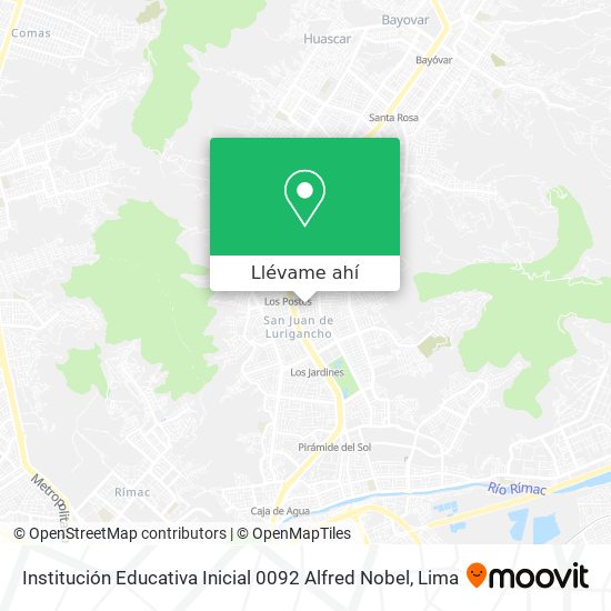 Mapa de Institución Educativa Inicial 0092 Alfred Nobel