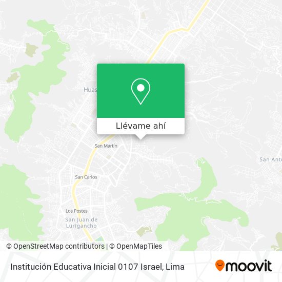 Mapa de Institución Educativa Inicial 0107 Israel