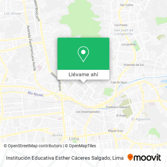 Mapa de Institución Educativa Esther Cáceres Salgado