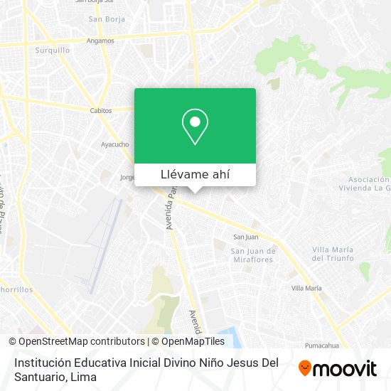 Mapa de Institución Educativa Inicial Divino Niño Jesus Del Santuario