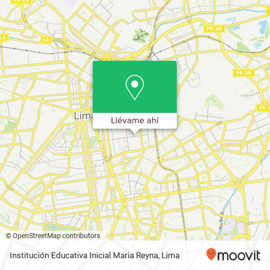 Mapa de Institución Educativa Inicial Maria Reyna