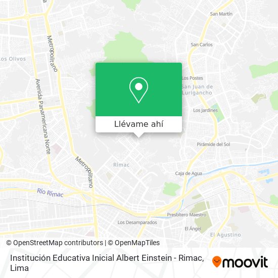 Mapa de Institución Educativa Inicial Albert Einstein - Rimac