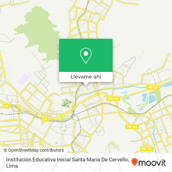 Mapa de Institución Educativa Inicial Santa Maria De Cervello