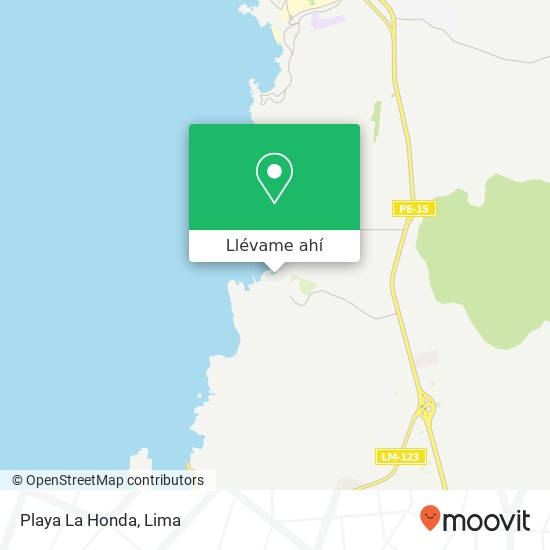 Mapa de Playa La Honda