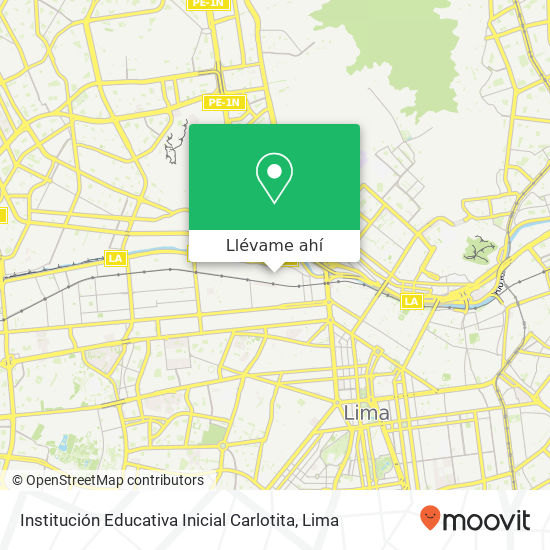 Mapa de Institución Educativa Inicial Carlotita