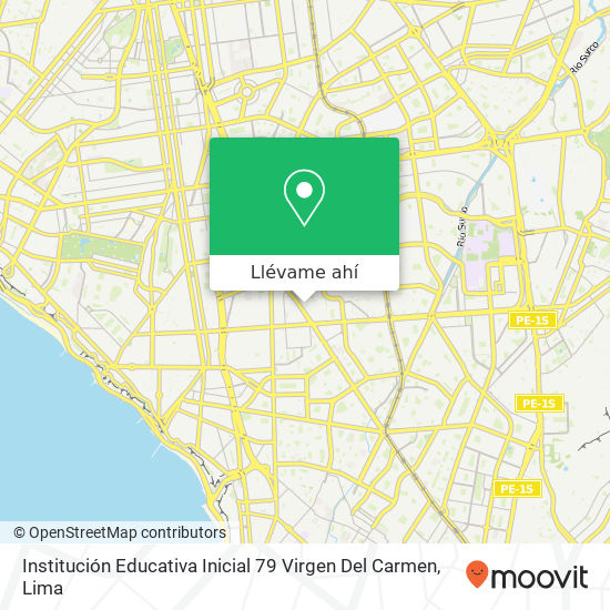 Mapa de Institución Educativa Inicial 79 Virgen Del Carmen
