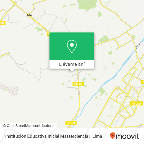 Mapa de Institución Educativa Inicial Masterciencia I
