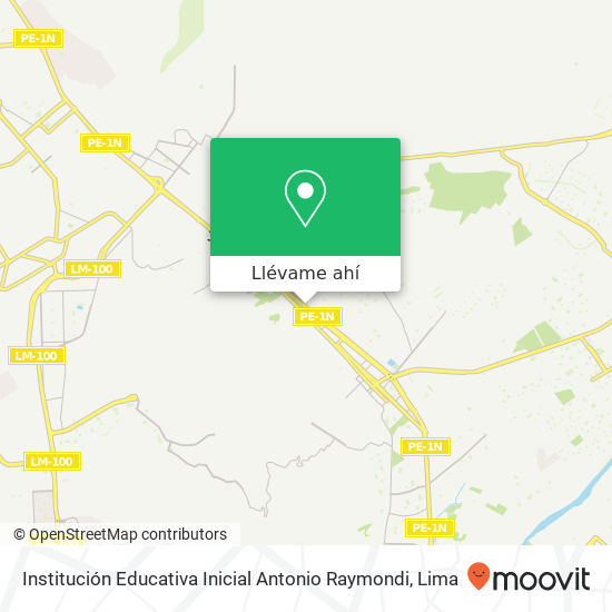 Mapa de Institución Educativa Inicial Antonio Raymondi