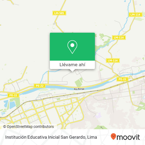 Mapa de Institución Educativa Inicial San Gerardo