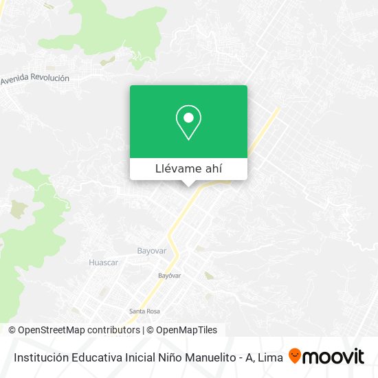 Mapa de Institución Educativa Inicial Niño Manuelito - A