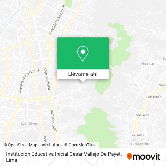 Mapa de Institución Educativa Inicial Cesar Vallejo De Payet