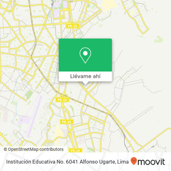 Mapa de Institución Educativa No. 6041 Alfonso Ugarte