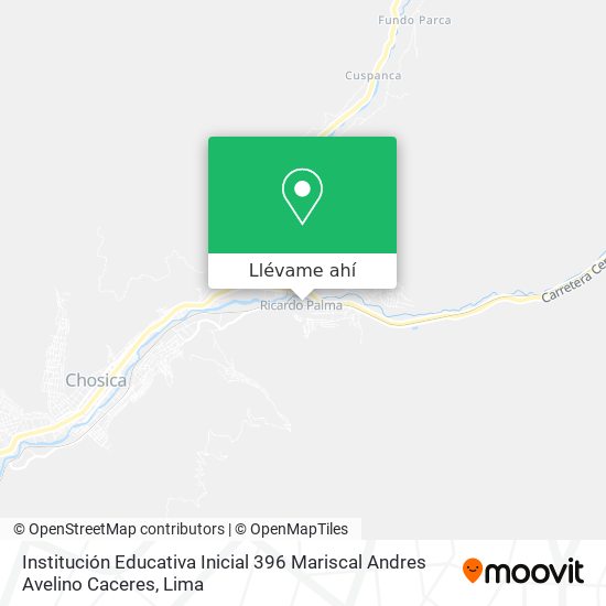 Mapa de Institución Educativa Inicial 396 Mariscal Andres Avelino Caceres