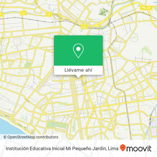 Mapa de Institución Educativa Inicial Mi Pequeño Jardin