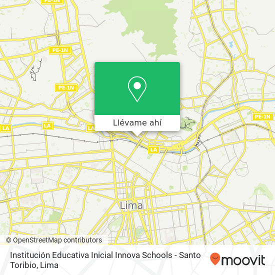 Mapa de Institución Educativa Inicial Innova Schools - Santo Toribio