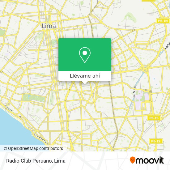 Mapa de Radio Club Peruano