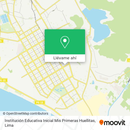 Mapa de Institución Educativa Inicial Mis Primeras Huellitas