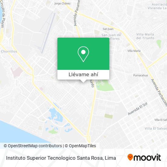 Mapa de Instituto Superior Tecnologico Santa Rosa