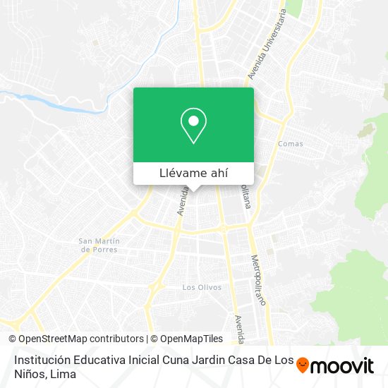 Mapa de Institución Educativa Inicial Cuna Jardin Casa De Los Niños