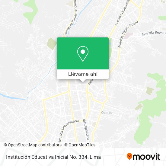 Mapa de Institución Educativa Inicial No. 334