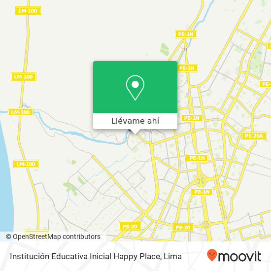 Mapa de Institución Educativa Inicial Happy Place