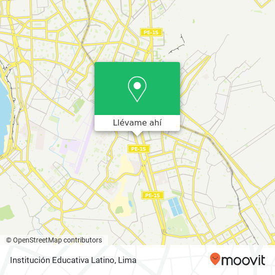 Mapa de Institución Educativa Latino