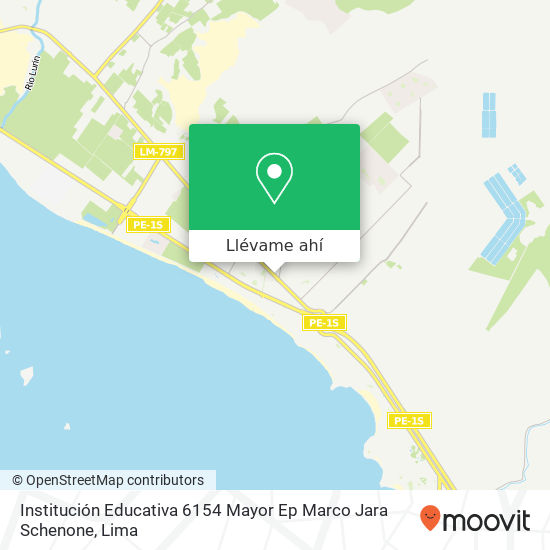Mapa de Institución Educativa 6154 Mayor Ep Marco Jara Schenone