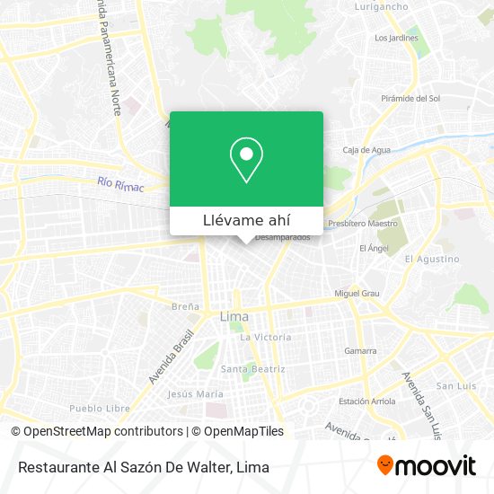 Mapa de Restaurante Al Sazón De Walter