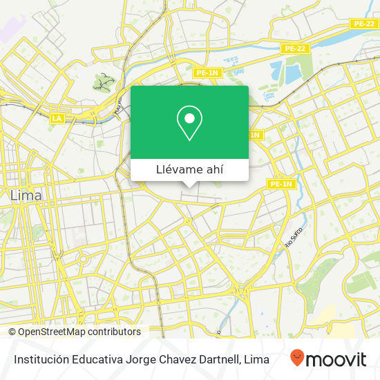 Mapa de Institución Educativa Jorge Chavez Dartnell