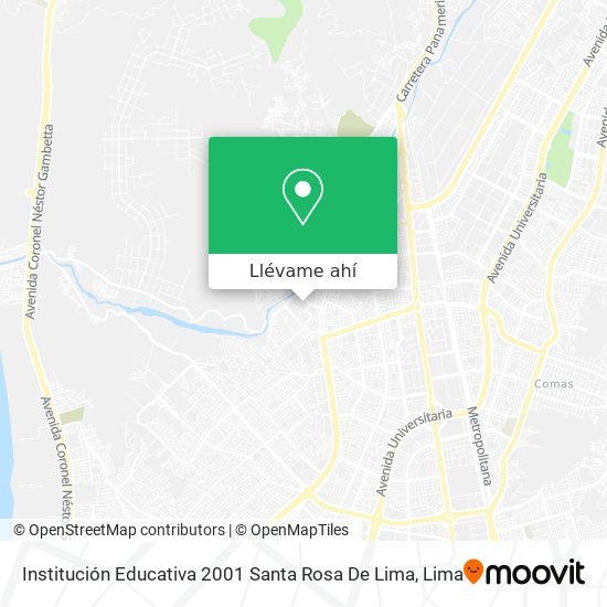 Mapa de Institución Educativa 2001 Santa Rosa De Lima