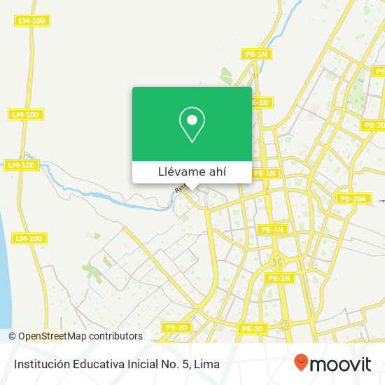 Mapa de Institución Educativa Inicial No. 5