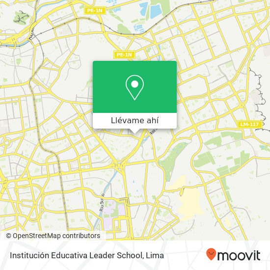 Mapa de Institución Educativa Leader School