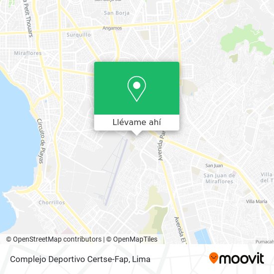Mapa de Complejo Deportivo Certse-Fap