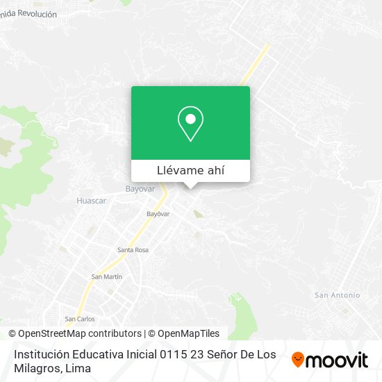 Mapa de Institución Educativa Inicial 0115 23 Señor De Los Milagros