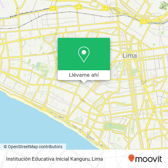 Mapa de Institución Educativa Inicial Kanguru
