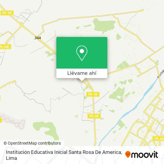 Mapa de Institución Educativa Inicial Santa Rosa De America