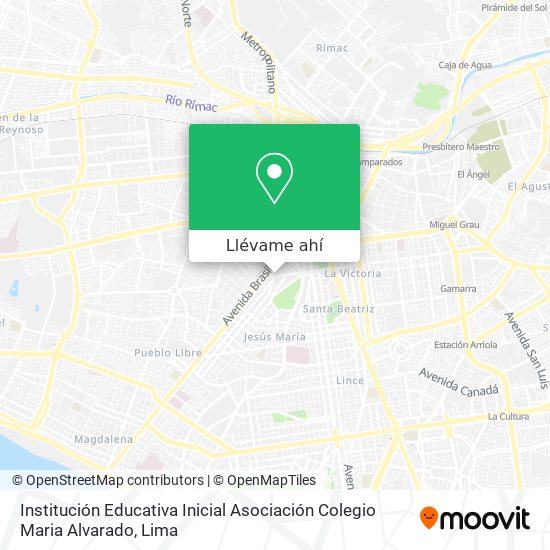 Mapa de Institución Educativa Inicial Asociación Colegio Maria Alvarado