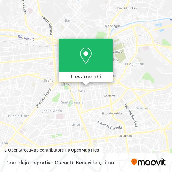 Mapa de Complejo Deportivo Oscar R. Benavides