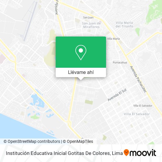 Mapa de Institución Educativa Inicial Gotitas De Colores