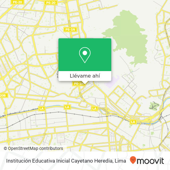 Mapa de Institución Educativa Inicial Cayetano Heredia