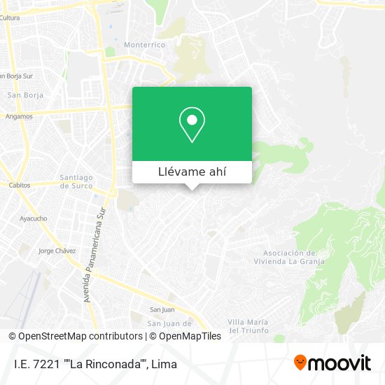 Mapa de I.E. 7221 ""La Rinconada""