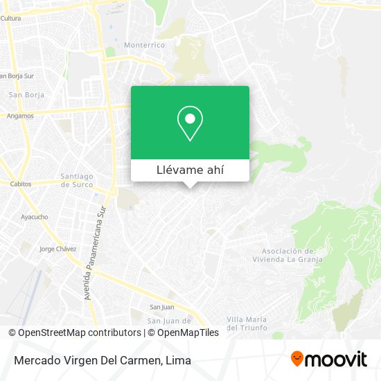 Mapa de Mercado Virgen Del Carmen