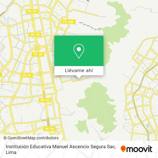 Mapa de Institución Educativa Manuel Ascencio Segura Sac