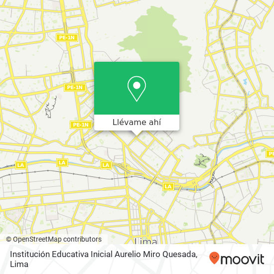 Mapa de Institución Educativa Inicial Aurelio Miro Quesada